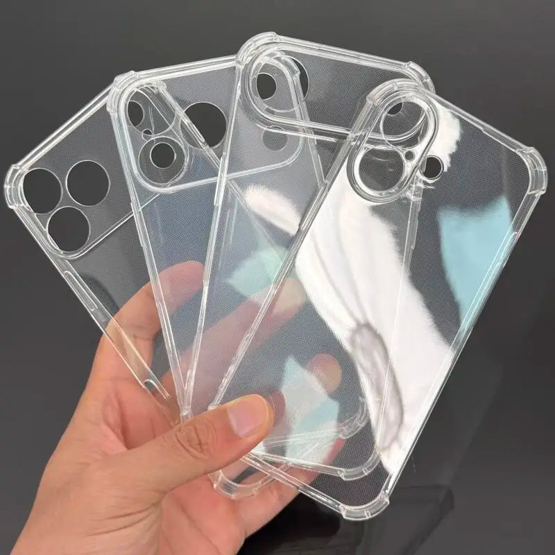 Soft Silicone TPU Phone Case For iPhone 17 Pro Max Anti-fall Transparent Phone Cover For  iPhone17 17 Pro 17Air Shockproof Cases