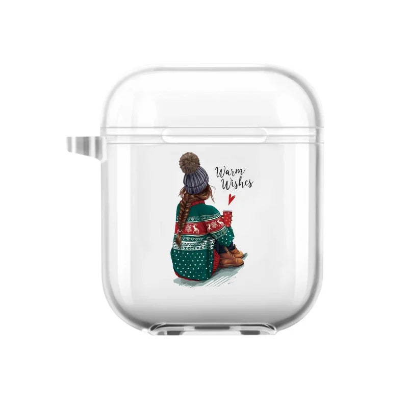 Christmas Santa Elk Earphone Case for Airpods 4th 3rd 2 Pro Shockproof Cover for Airpod 2 3 1 Protective Accessorie Shell Fundas