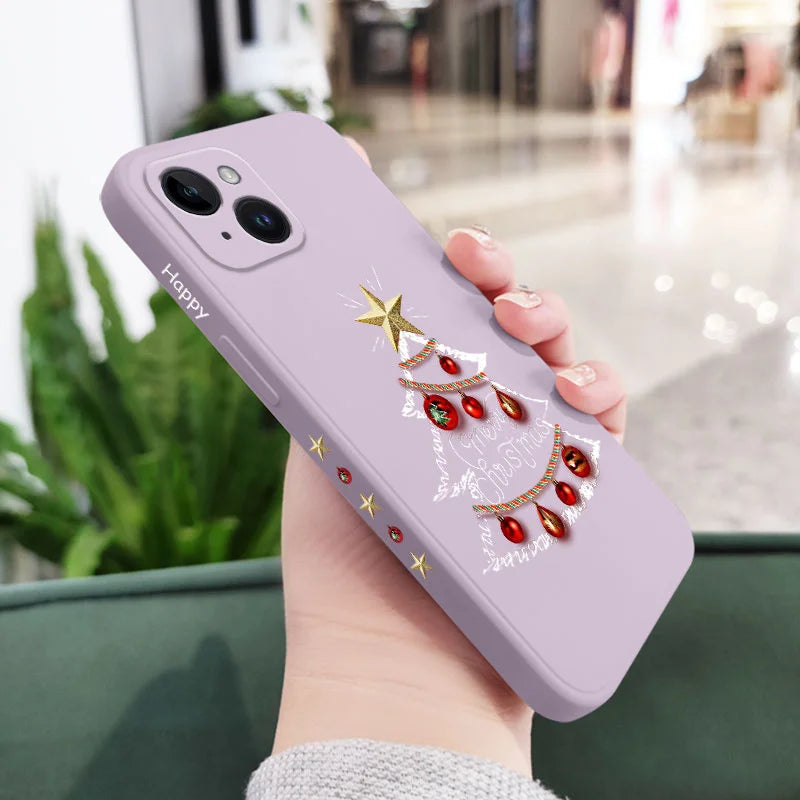 Christmas Motifs Phone Case For iPhone 17 Air 16 16E 15 14 13 12 11 Pro Max Mini X XR XS  8 7 Plus 6 6S Plus Cover