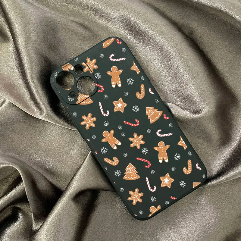 Christmas Snowman Graphic Phone Case For iPhone 17 16 15 14 11 13 Pro Max 12 Mini 7 8Plus Cute Soft Silcone Cover Shell Gifts