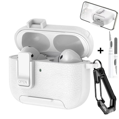 for AirPods Pro 3 Case with Phone Stand&Safety Lock Shockproof Protective Cover with Cleaner Kit for Women Men for AirPods Pro 3