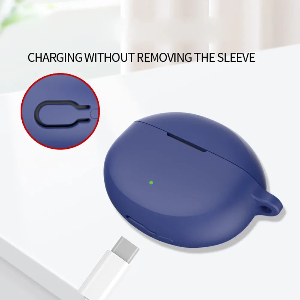 New Soft Earphone Case Silicone with Hook Protector Cover Shockproof Dustproof Protective Sleeve for OPPO Enco Air4 Pro