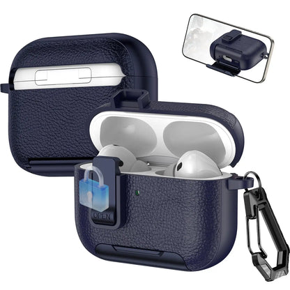 for AirPods Pro 3 Case with Phone Stand&Safety Lock Shockproof Protective Cover with Cleaner Kit for Women Men for AirPods Pro 3