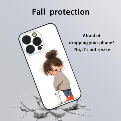 Cute Angry Little Girl Frosted Phone Case For IPhone 16 Pro Max by Quickfindgoods. Store