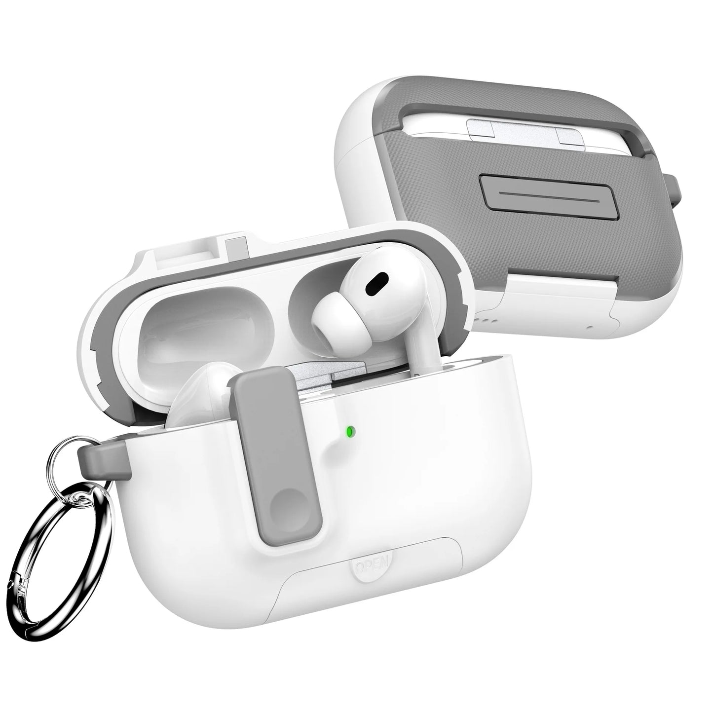 2025 for Airpods Pro 3 Protective Case Phone Stand Design with Cleaner Kit Magnetic Automatic Lock for Airpods Pro 3(Sand Stone)