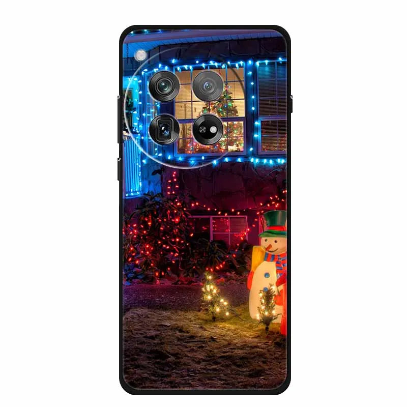 Christmas Phone Cases For Oneplus 12 12R 13 Case Black TPU Silicone For OnePlus 13 5G  TPU Protective Soft Cover 1+12 1+12R 1+13