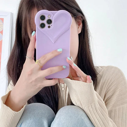 Love Heart Protect Lens Phone Cases For IPhone 17 16 Pro Max 15 14 13 12 11 Pro Xs XR 7 8 Plus SE2/SE3 TPU Shockproof Back Cover