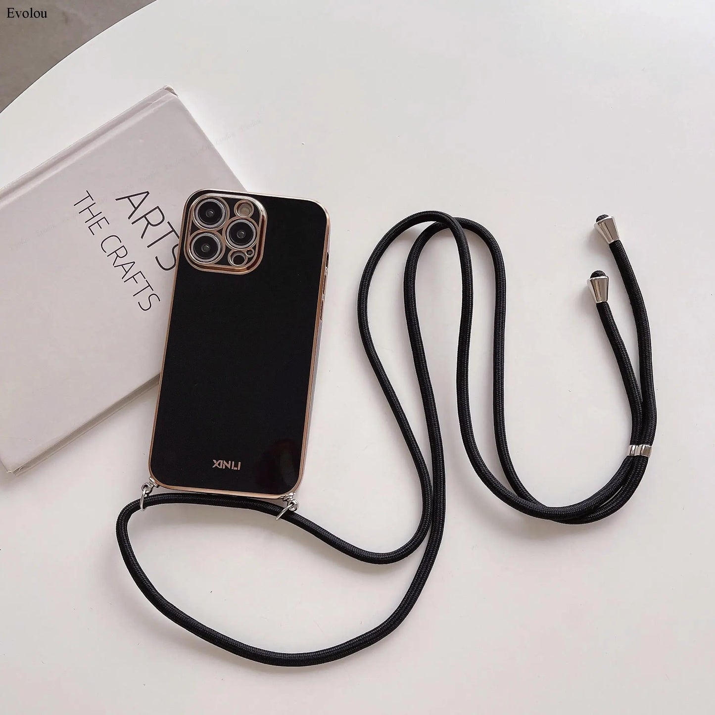 Crossbody lanyard Plating Phone Case For Nothing Phone 2 Soft TPU Lens protection Shockproof Back Cover For Nothing Phone 3A Pro