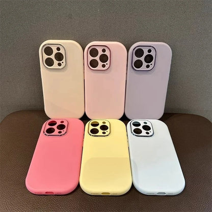 Cute Soft Silicone Candy Color Phone Case For iPhone 17 Air 11 12 13 14 15 16 Pro Max Plus Shockproof Bumper Back Cases Cover