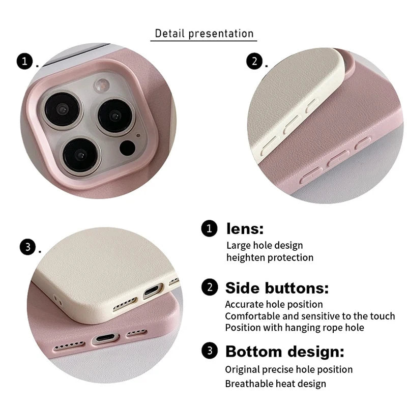 Fashion Liquid Silicone Leather Soft Phone Cases For iPhone 16 15 14 13 12 11 Pro Max 14 Plus Soft Shockproof Bumper Back Cover