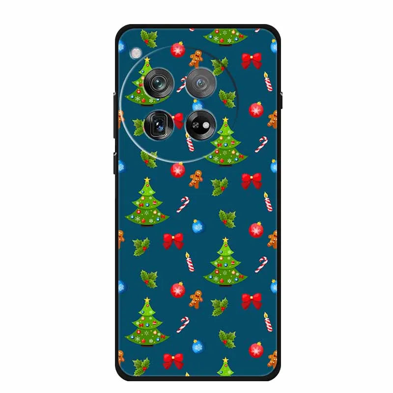Christmas Phone Cases For Oneplus 12 12R 13 Case Black TPU Silicone For OnePlus 13 5G  TPU Protective Soft Cover 1+12 1+12R 1+13