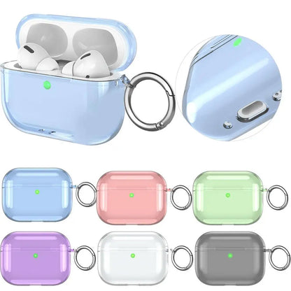 For AirPods Pro 3 Transparent Full Protective Shockproof Case Soft TPU Clear Headphone Cover With Keychain For Airpods Pro 3