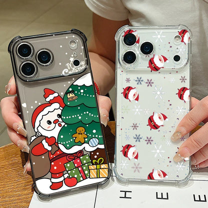 Christmas Tree Gifts Phone Case For iPhone Air 17 Pro 16 15 Pro Max 14 13 12 Pro 11 Shockproof Soft Silicone Transparent Cover