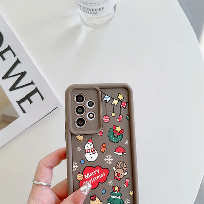 Christmas Elk Silicone Phone Cases For Motorola Moto G30 G05 G34 G04 G24 G14 G15 G22 G04S E32 E13 E40 E14 E22 G9 G Play 2025
