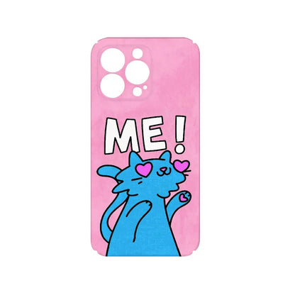 Funny Love Pink Cat Phone Case for IPHONE 16 15PRO MAX 14 13 12 11 PRO 14 Plus XR XS Acrylic TPU Two in One Mobile Phone Cases