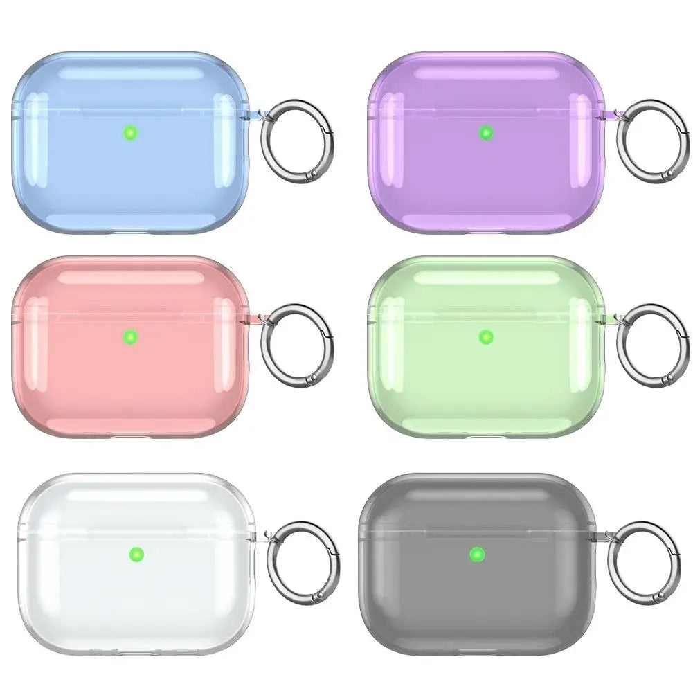 For AirPods Pro 3 Transparent Full Protective Shockproof Case Soft TPU Clear Headphone Cover With Keychain For Airpods Pro 3
