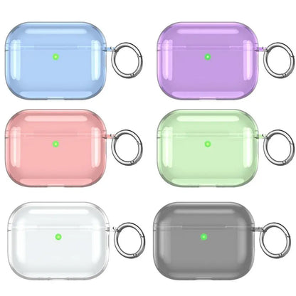 For AirPods Pro 3 Transparent Full Protective Shockproof Case Soft TPU Clear Headphone Cover With Keychain For Airpods Pro 3