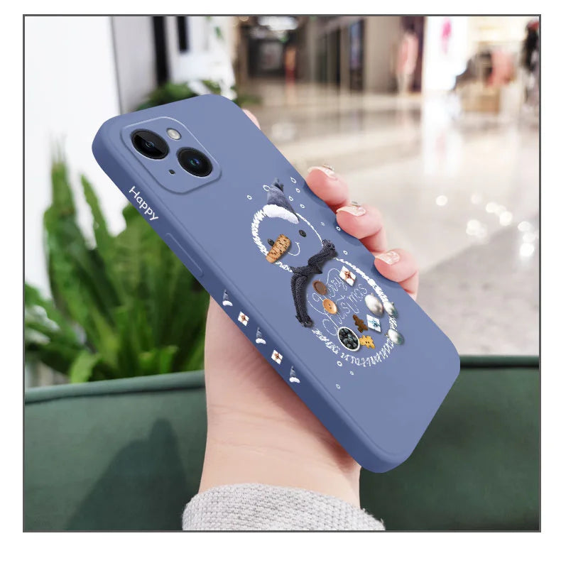 Christmas Motifs Phone Case For iPhone 17 Air 16 16E 15 14 13 12 11 Pro Max Mini X XR XS  8 7 Plus 6 6S Plus Cover