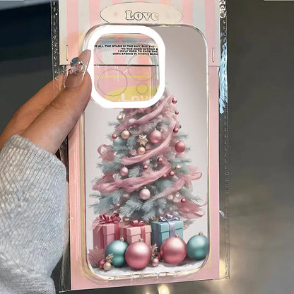 Christmas Tree Santa Claus Clear Phone Case For iPhone 16 Cases iPhone 17 Air 14 12 13 15 Pro Max XS X XR 8 7 Plus TPU Cover