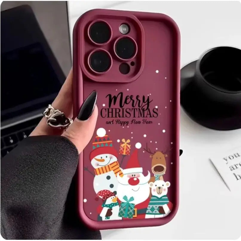 Christmas Elk Silicone Phone Cases For Motorola Moto G30 G05 G34 G04 G24 G14 G15 G22 G04S E32 E13 E40 E14 E22 G9 G Play 2025