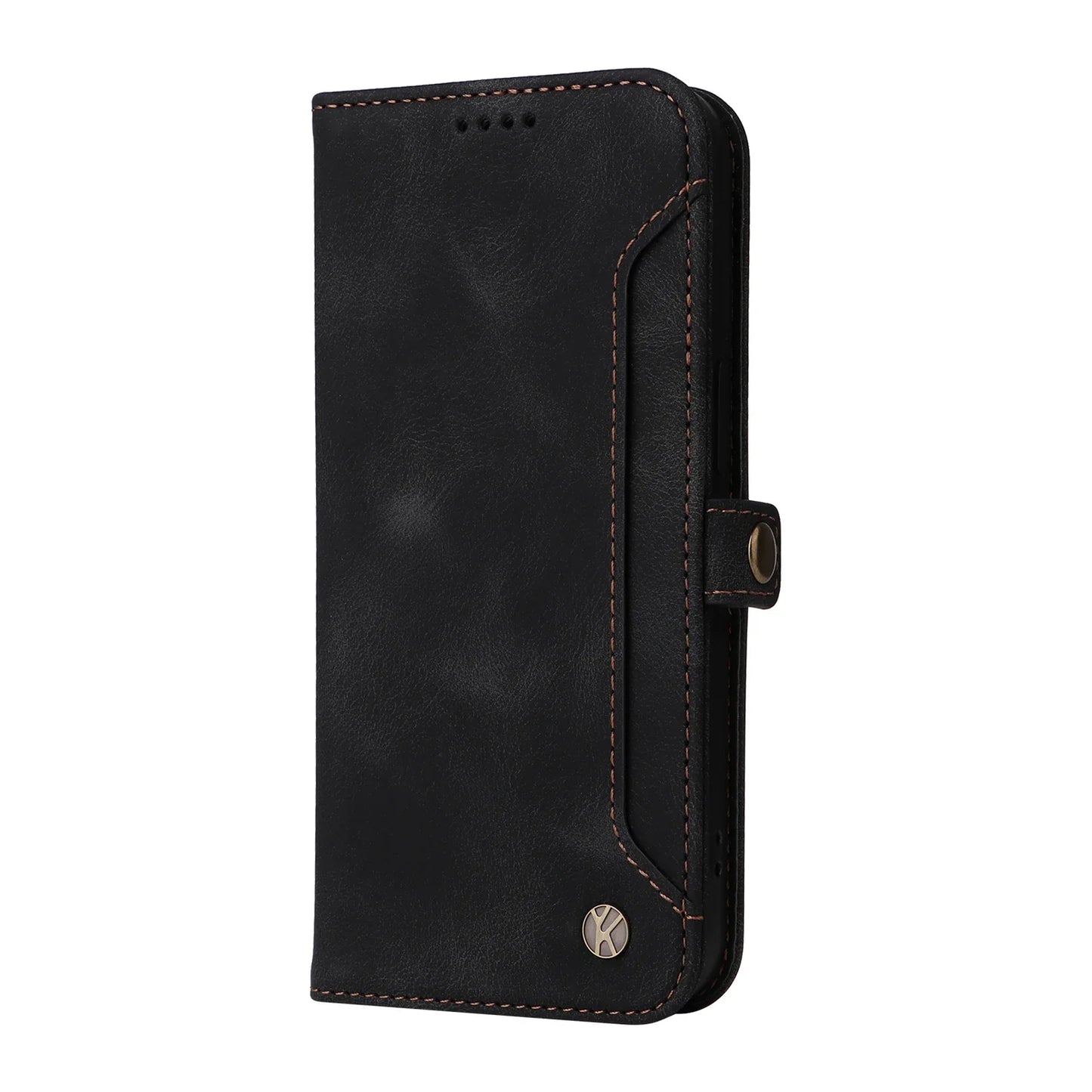 Business Leather Cases for iPhone 16 15 14 13 12 11 Pro Max Plus mini XS XR SE 2020 2022 16e Case Cover coque Flip Wallet Phone