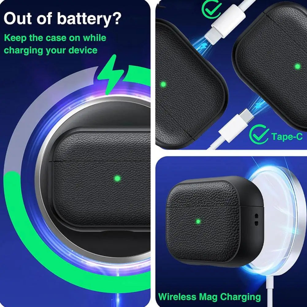 For AirPods Pro 3 Case Cover with Metal Buckle Luxury TPU Protective Full Cover Case Shockproof Scratchproof