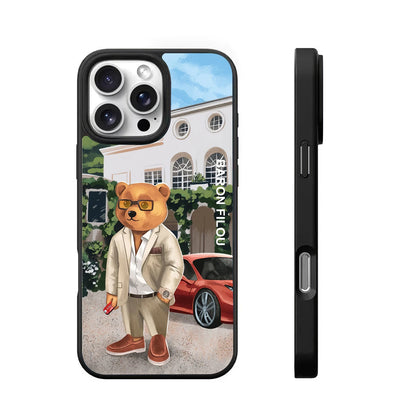 BARON FILOU bear phone case for iphone 16 15 14 13 12 11 pro max plus cover Luxury car fashion  funda sport Skiing cases carcasa