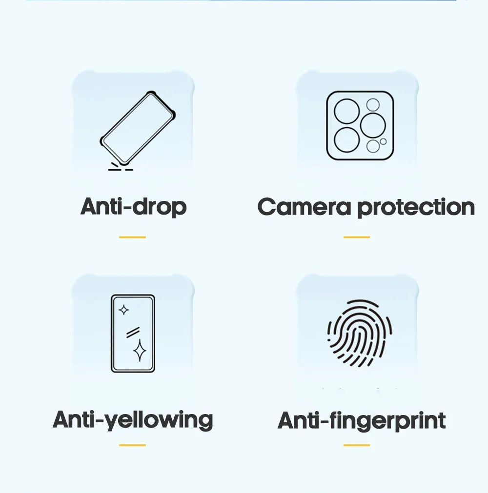 Shockproof Silicone Clear Phone Case For iPhone 13 11 12 14 17 Pro Max Mini Lens Protection Back Case For iPhone 15 16 PRO XS XR