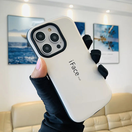 Shockproof Phone Case For iPhone 15 Pro Max 14 PLUS 12 11 13 Mini Iface Mall Curve Plastic Armor Anti-Skid Smooth Back Cover