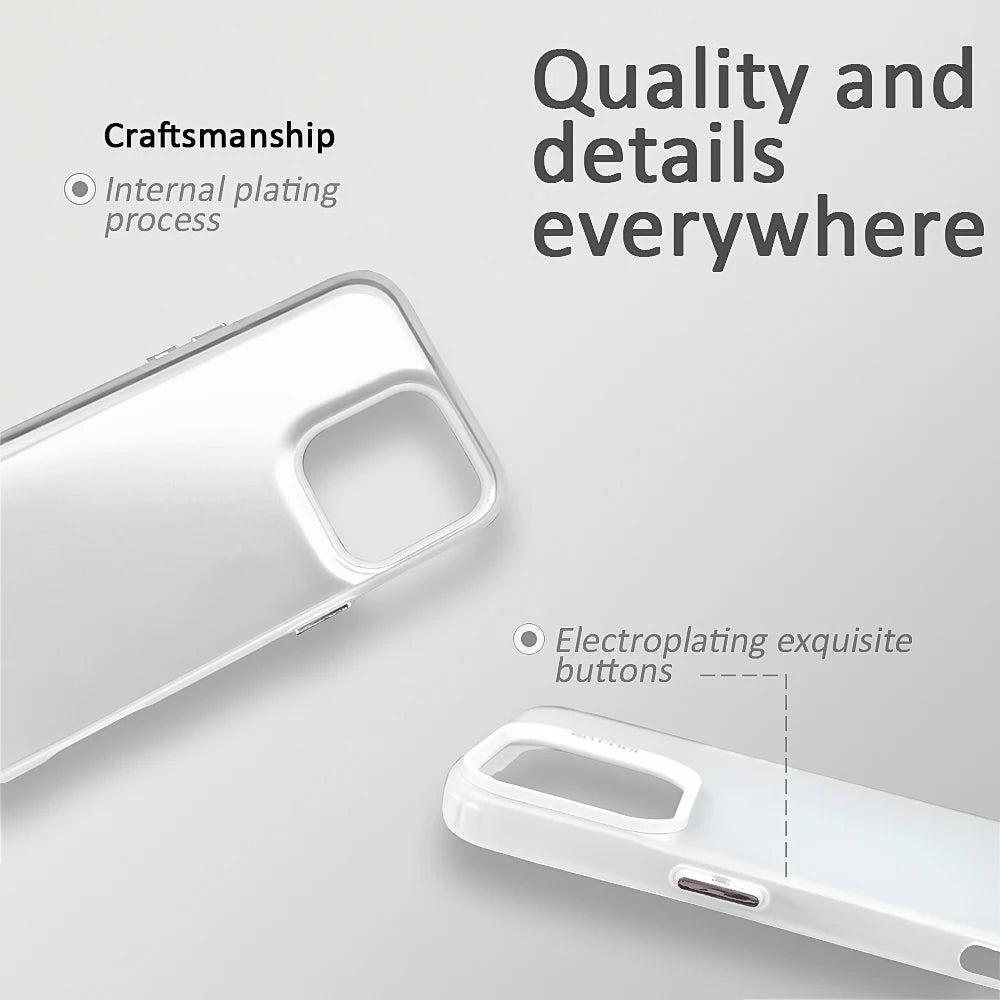 Christmas Lights Phone Case For iPhone 16 15 14 13 12 17 Pro Max Independent Metal Button Electroplating Mobile