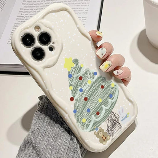 Christmas Tree Phone Case For iPhone 17 Pro Max Cases iPhone 16 11 12 14 13 15 16E 17 Air XS X XR 7 8 Plus Shockproof Soft Cover