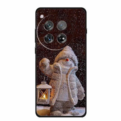 Christmas Phone Cases For Oneplus 12 12R 13 Case Black TPU Silicone For OnePlus 13 5G  TPU Protective Soft Cover 1+12 1+12R 1+13