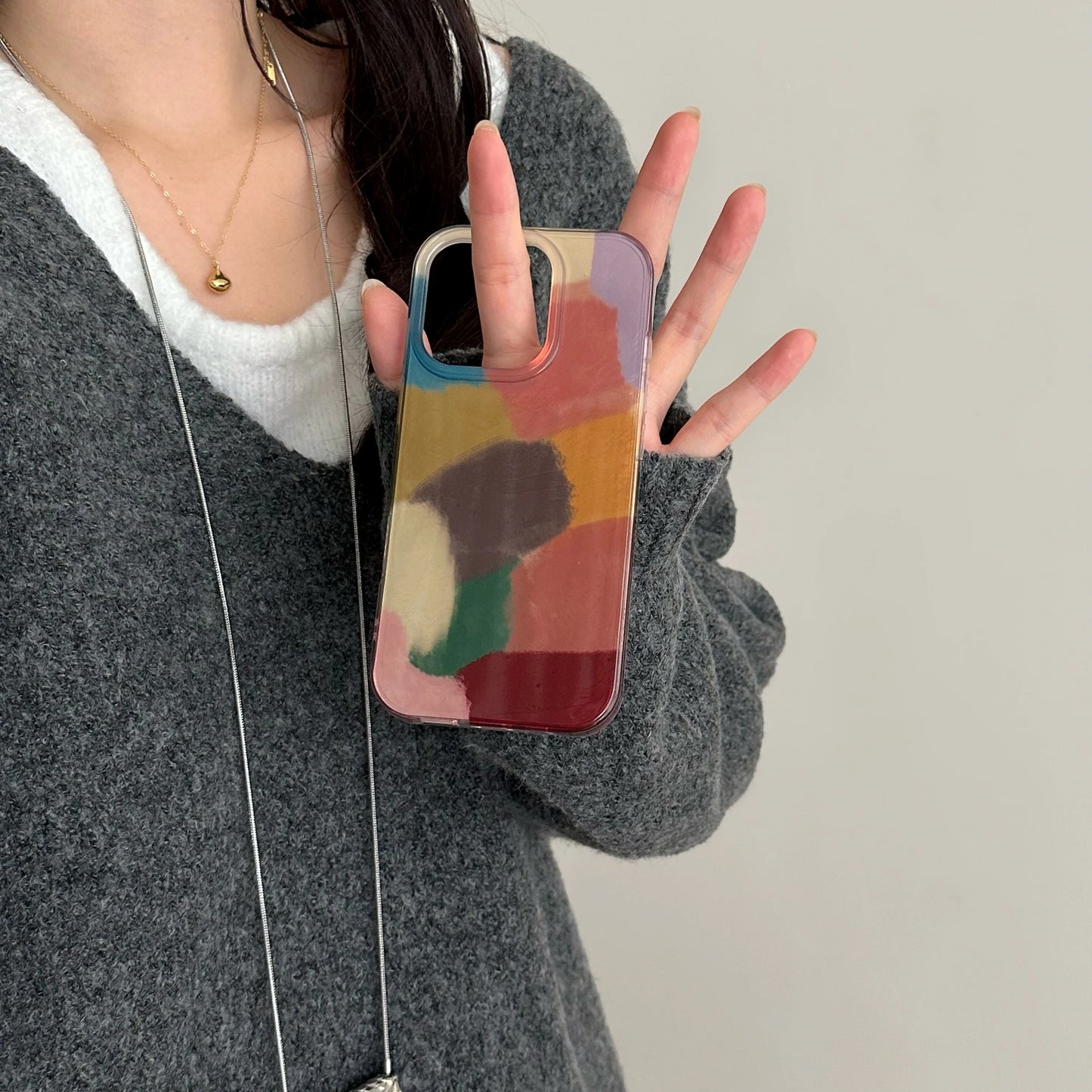 For iPhone16 16pro 16Promax 15 15pro 15Promax 14 14pro 14Promax 13 13Pro 13Promax Phone Case,Multicolor color,Full Cover