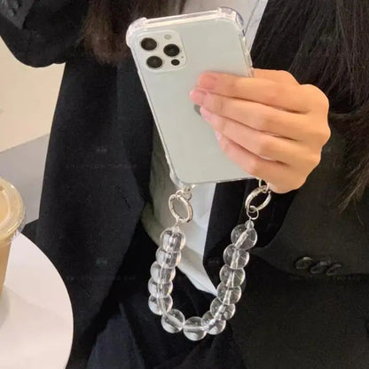 Pearl Bracelet Chain Phone case For iPhone 16 15 14 13 12 11 Pro X XS Max XR 7 8 Plus Shockproof Protection Cover