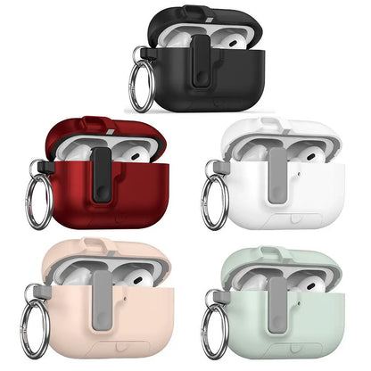 Phone Stand Case for Airpods Pro 3 Security Lock Cover Shockproof TPU+PC Headphone Fundas for AirPods Pro3 Pro 3rd Gen