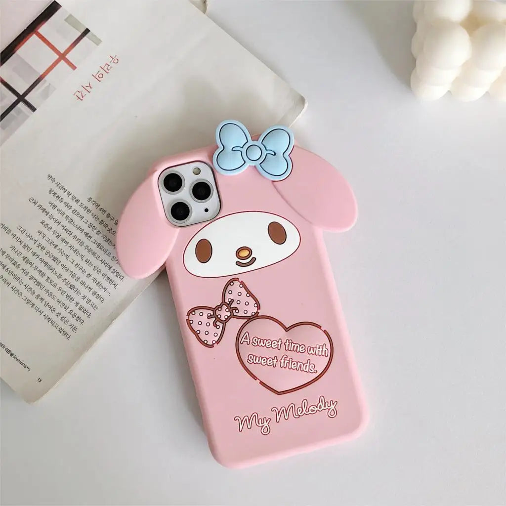 Cartoon My Melody Cinnamoroll Soft Silicone TPU Phone Cases For iPhone 14 13 12 11 15 Pro Max X XR XS Max 7 8 Plus Cover
