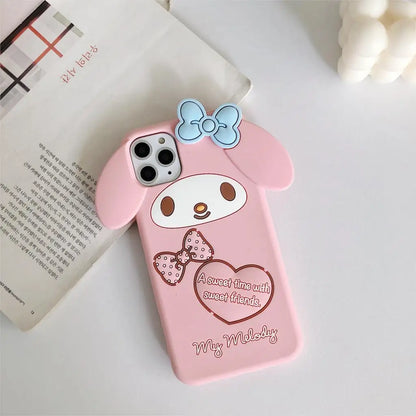 Cartoon My Melody Cinnamoroll Soft Silicone TPU Phone Cases For iPhone 14 13 12 11 15 Pro Max X XR XS Max 7 8 Plus Cover