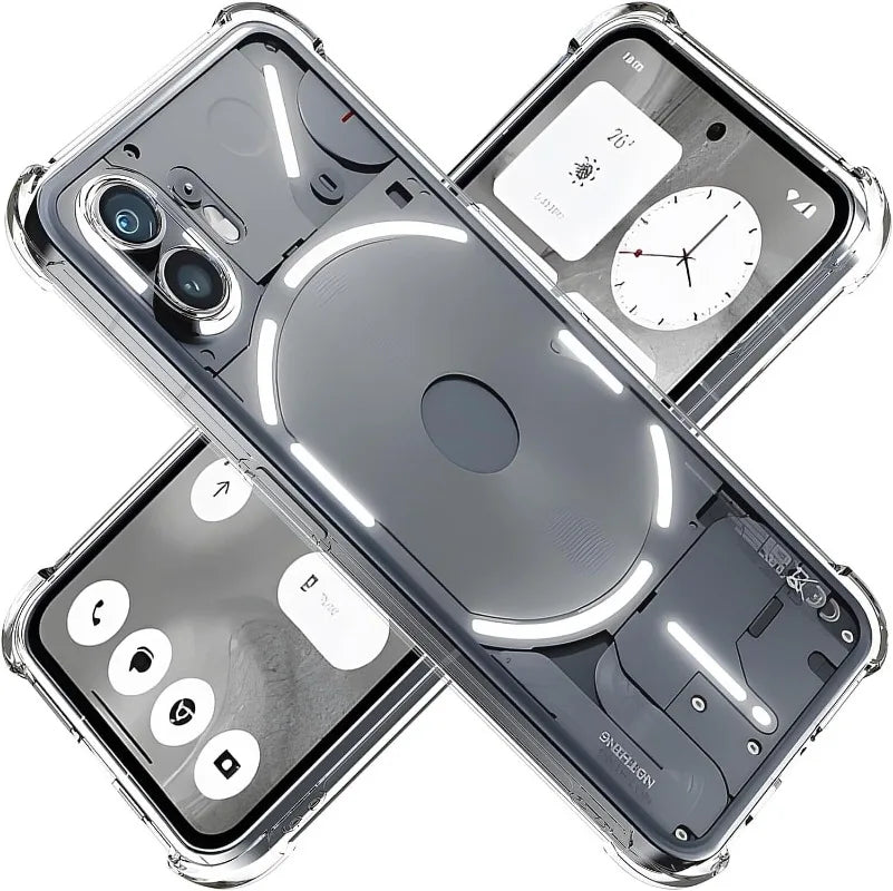 Soft TPU Transparent Phone Case for Nothing Phone 2 1 5G Shockproof Airbag Protective Clear Cover Shell Capa Fundas