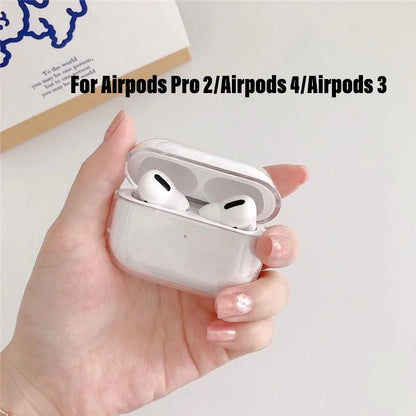 PC Earphone Cases For Airpods 4/Airpods 3 Case Headphones Protective transparent Case  Airpods Pro 2 Airpods Covers 1-2PCS