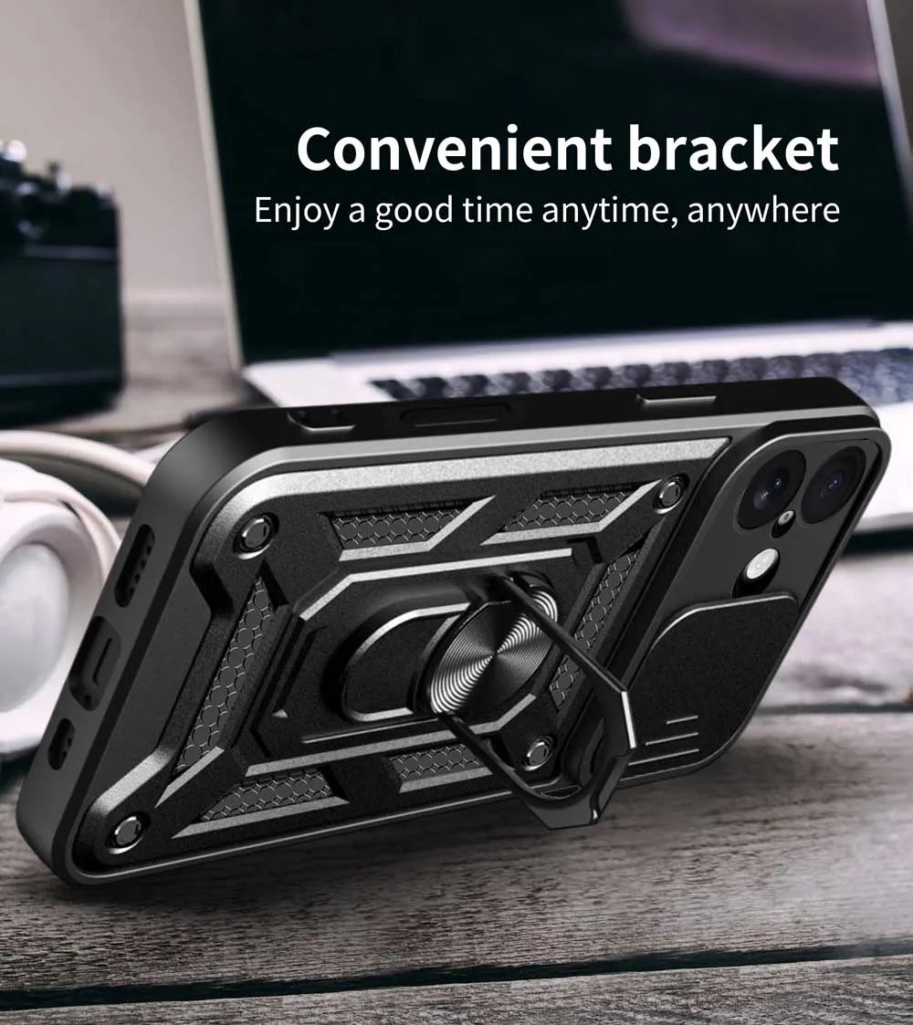 Shockproof Armor Case For iPhone 17 Car Holder Phone Cover for iPhone17 5G Camera Lens Protection Fundas