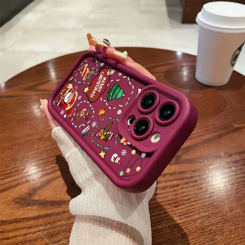 Christmas Elk Silicone Phone Cases For Motorola Moto G30 G05 G34 G04 G24 G14 G15 G22 G04S E32 E13 E40 E14 E22 G9 G Play 2025