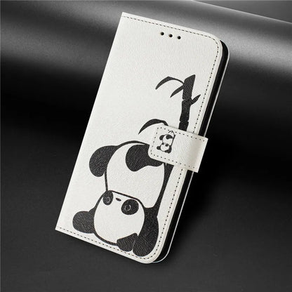 13 Leather Phone Case For iPhone 13 12 Mini 11 Pro 13Pro 12Pro Max 11Pro Coque Flip Cover Wallet Magnetic Painted Cases Cat Bear