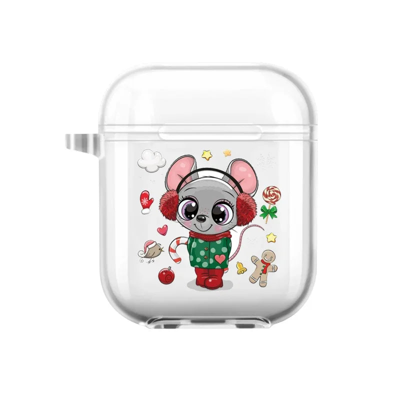 Christmas Santa Elk Earphone Case for Airpods 4th 3rd 2 Pro Shockproof Cover for Airpod 2 3 1 Protective Accessorie Shell Fundas