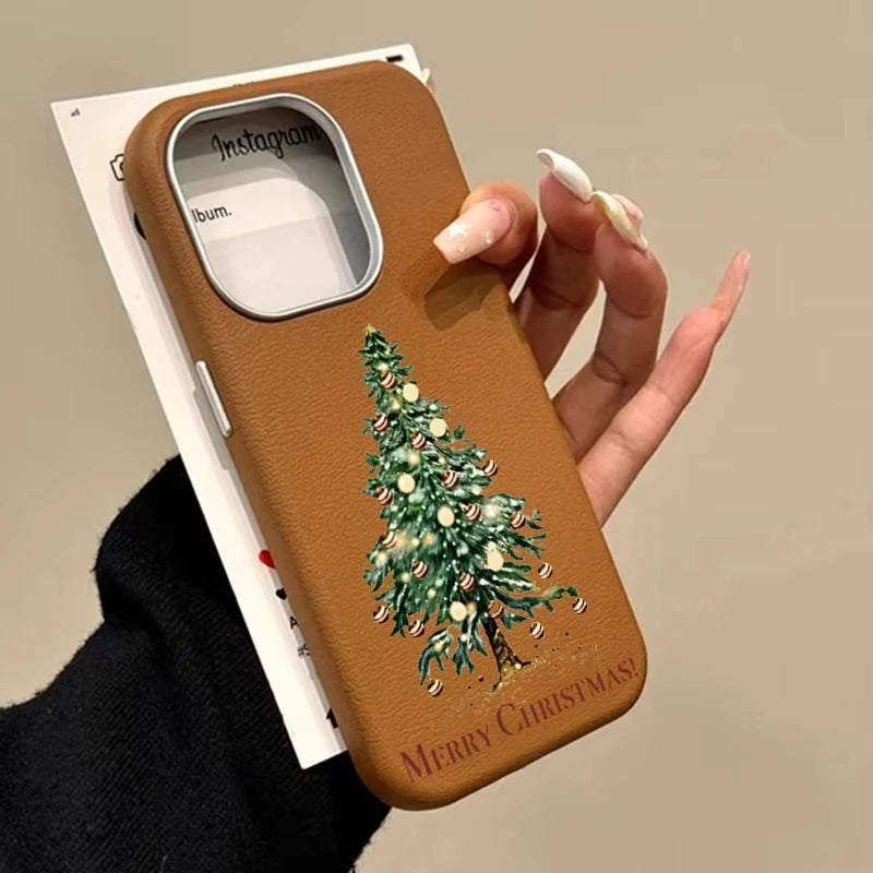 Christmas Tree Cartoon Cute Phone Case For iPhone 11 Cases iPhone 13 12 14 15 16 Pro Max 7 8 Plus X XS XR SE2 Shockproof Cover