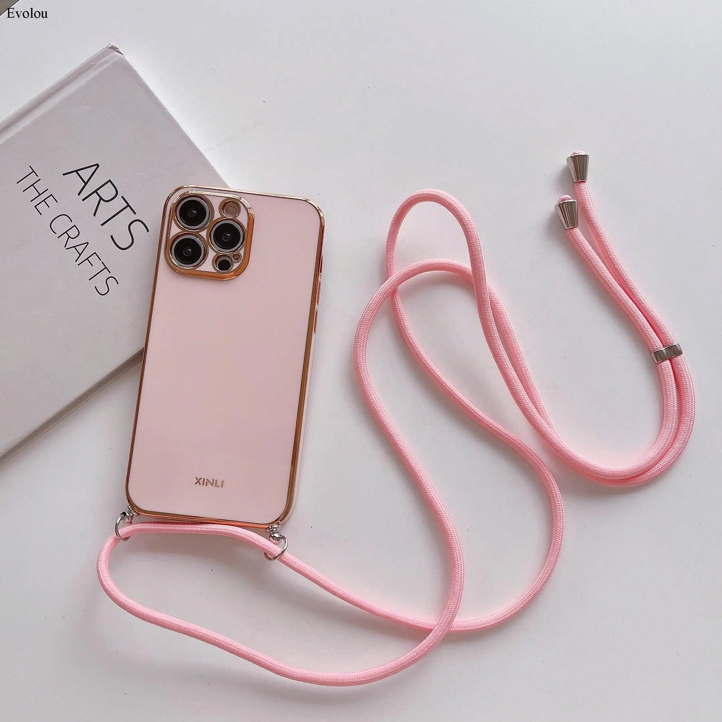 Crossbody lanyard Plating Phone Case For Nothing Phone 2 Soft TPU Lens protection Shockproof Back Cover For Nothing Phone 3A Pro