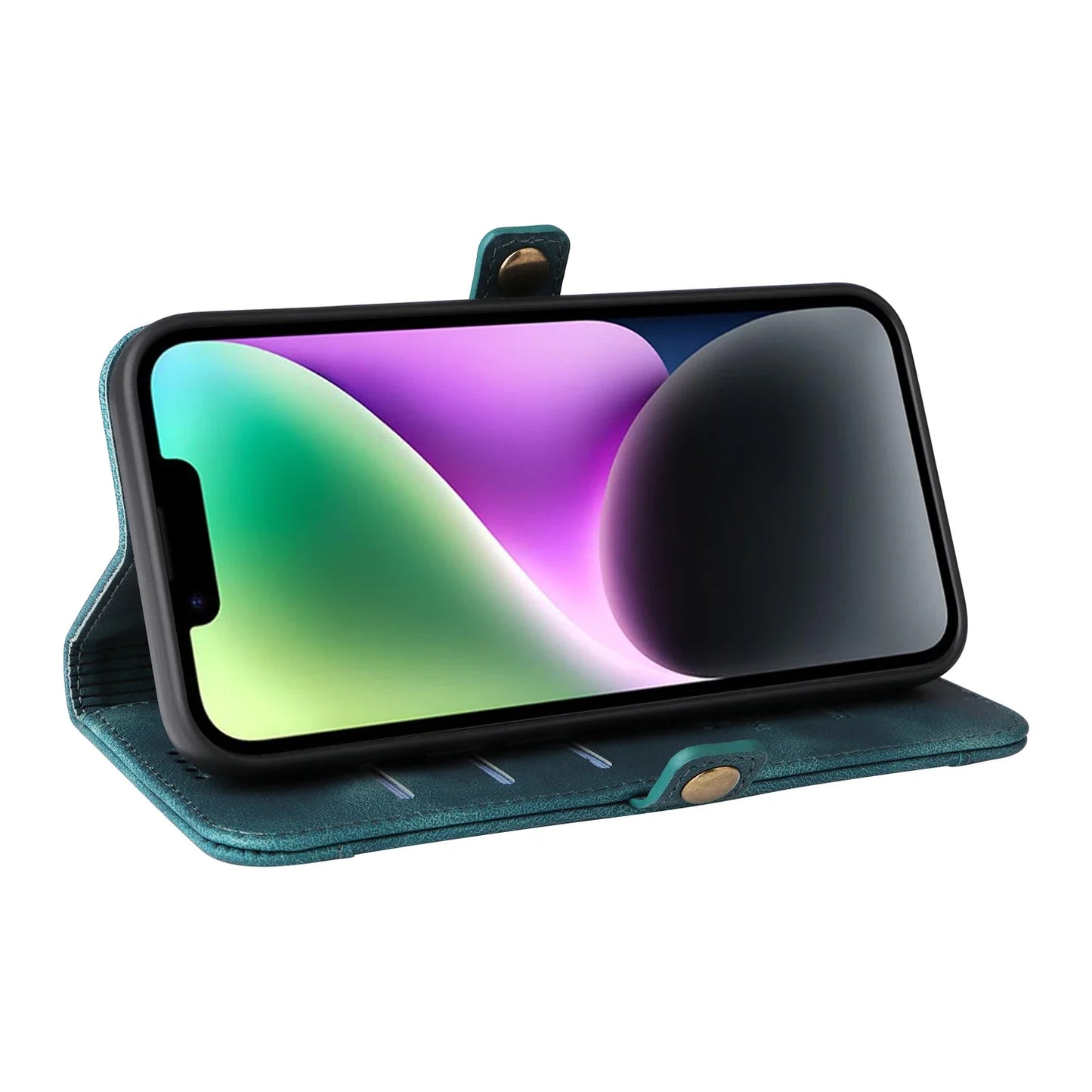 Business Leather Cases for iPhone 16 15 14 13 12 11 Pro Max Plus mini XS XR SE 2020 2022 16e Case Cover coque Flip Wallet Phone