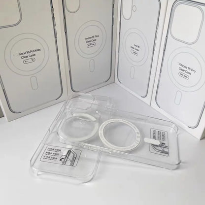Original Animation Magnetic MagSafe Phone Case for iPhone 17 16pro max 14 15 Pro 13 16 Wireless Charge Transparent Hard PC Cover