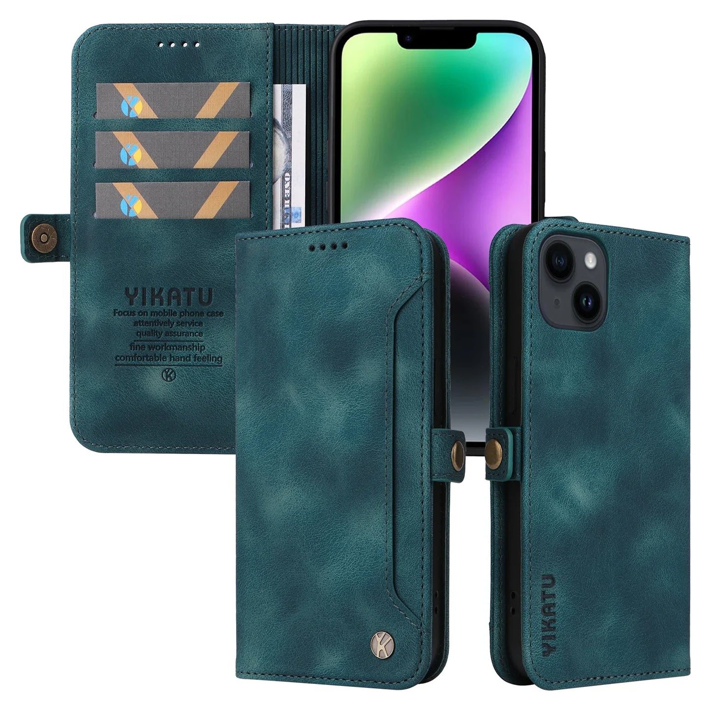 Business Leather Cases for iPhone 16 15 14 13 12 11 Pro Max Plus mini XS XR SE 2020 2022 16e Case Cover coque Flip Wallet Phone