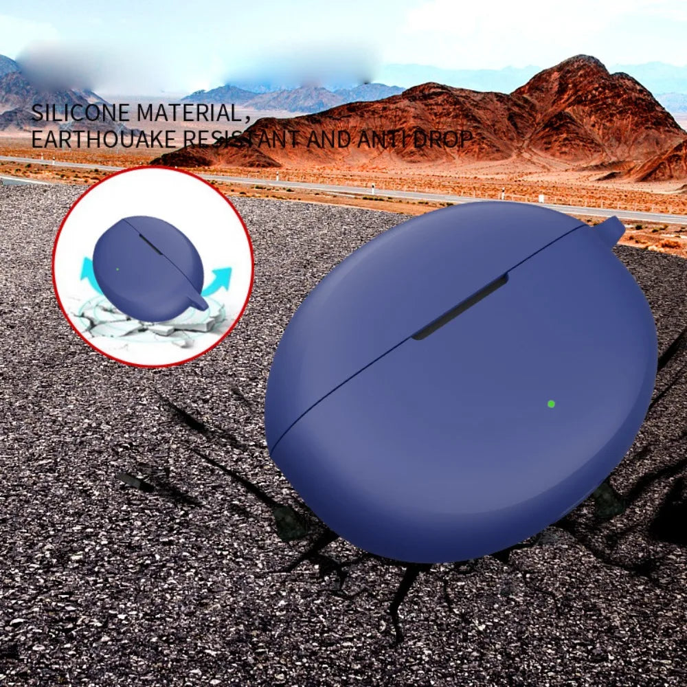 New Soft Earphone Case Silicone with Hook Protector Cover Shockproof Dustproof Protective Sleeve for OPPO Enco Air4 Pro