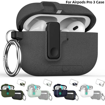 2025 for Airpods Pro 3 Protective Case Phone Stand Design with Cleaner Kit Magnetic Automatic Lock for Airpods Pro 3(Sand Stone)
